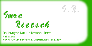 imre nietsch business card